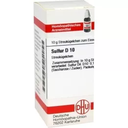SULFUR D 10 globuli, 10 g