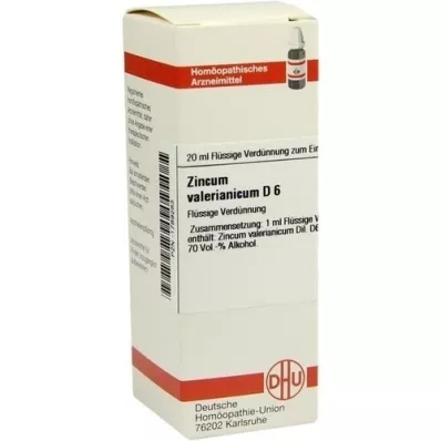 ZINCUM VALERIANICUM D 6 Diluizione, 20 ml ZINCUM VALERIANICUM D 6 Diluizione, 20 ml
