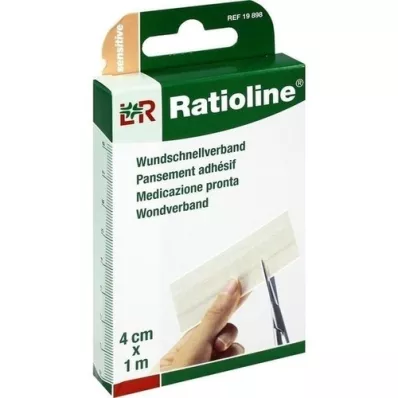 RATIOLINE medicazione rapida sensibile 4 cmx1 m, 1 pezzo