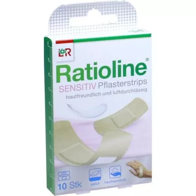 RATIOLINE strisce di cerotto sensibili in 2 misure, 10 pezzi
