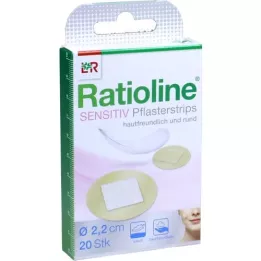 RATIOLINE strisce di cerotto sensibili rotonde, 20 pezzi