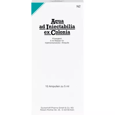 AQUA AD iniectabilia ex Colonia fiale, 10X5 ml AQUA AD iniectabilia ex Colonia fiale, 10X5 ml