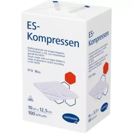 ES-KOMPRESSEN non sterile 10x12,5 cm 16 volte, 100 pz