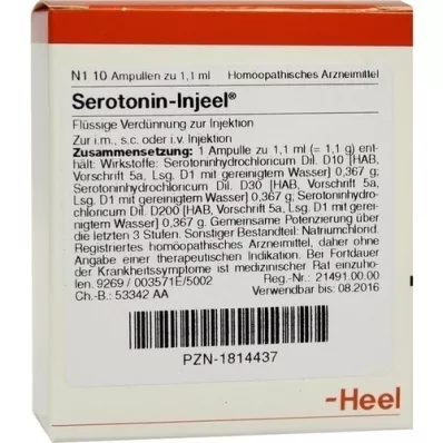 SEROTONIN Fiale Injeel, 10 pz SEROTONIN Fiale Injeel, 10 pz