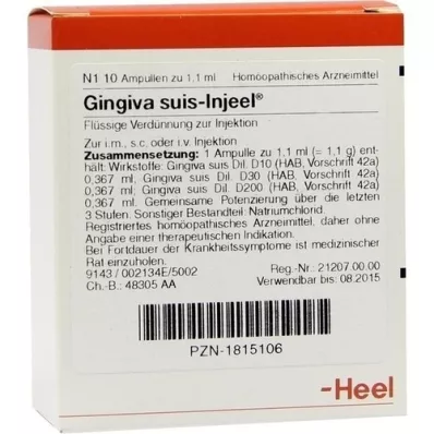 GINGIVA SUIS Fiale Injeel, 10 pezzi GINGIVA SUIS Fiale Injeel, 10 pezzi