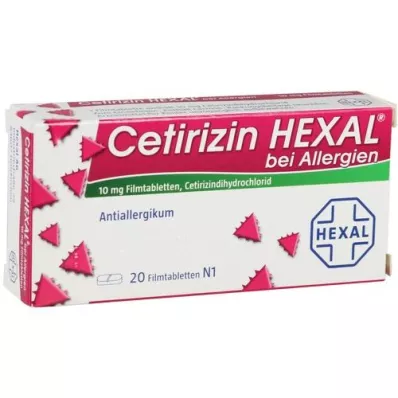 CETIRIZIN HEXAL Compresse rivestite con film per allergie, 20 pz CETIRIZIN HEXAL Compresse rivestite con film per allergie, 20 pz
