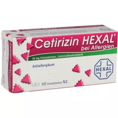 CETIRIZIN HEXAL Compresse rivestite con film per allergie, 50 pz