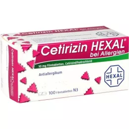 CETIRIZIN HEXAL Compresse rivestite con film per allergie, 100 pz