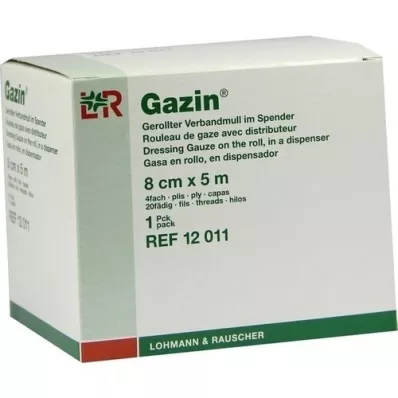 GAZIN Garza per bende 8 cmx5 m arrotolata 4 volte, 1 pezzo