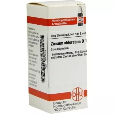 ZINCUM CHLORATUM D 12 globuli, 10 g