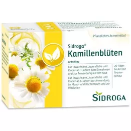 SIDROGA Bustine filtro per tè ai fiori di camomilla, 20X1,5 g