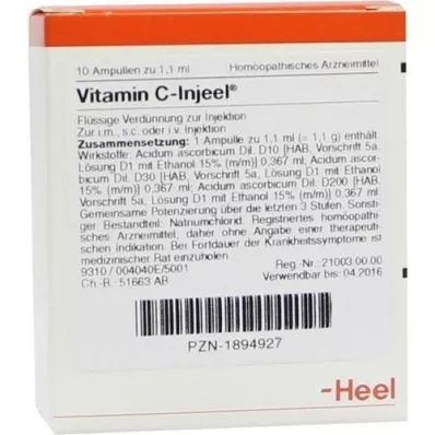 VITAMIN C INJEEL Fiale, 10 pz