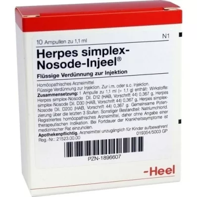 HERPES SIMPLEX Fiale Nosode Injeel, 10 pz