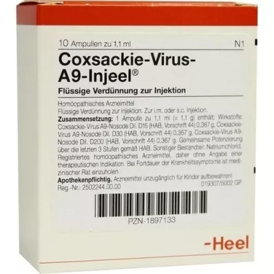 COXSACKIE-Fiale Virus A9 Injeel, 10 pz COXSACKIE-Fiale Virus A9 Injeel, 10 pz