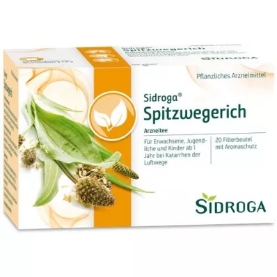 SIDROGA Bustine filtro per tè alla plantano, 20X1,4 g SIDROGA Bustine filtro per tè alla plantano, 20X1,4 g
