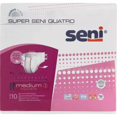 SUPER SENI Pantaloni per incontinenza Quatro taglia 2 M, 10 pezzi