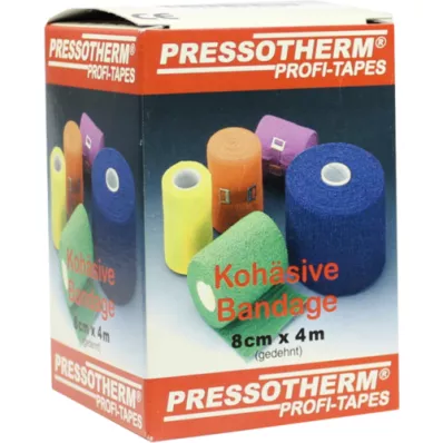 PRESSOTHERM Benda coesiva 8 cmx4 m gialla, 1 pezzo PRESSOTHERM Benda coesiva 8 cmx4 m gialla, 1 pezzo