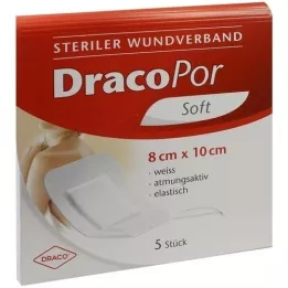 DRACOPOR Medicazione sterile per ferite 8x10 cm, 5 pezzi