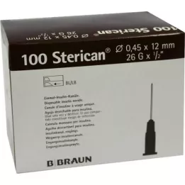 STERICAN Ins.Einm.Kan.26 Gx1/2 0,45x12 mm, 100 pz