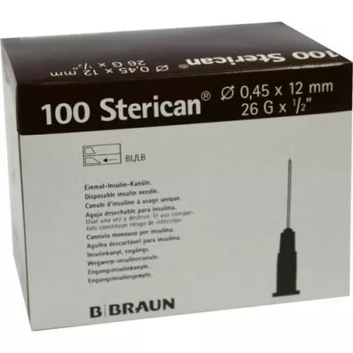 STERICAN Ins.Einm.Kan.26 Gx1/2 0,45x12 mm, 100 pz