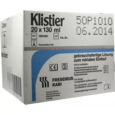 Clistere, 20X130 ml