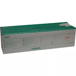 INJEKT Siringa Solo 5 ml Luer eccentrica PVC-libera, 100X5 ml