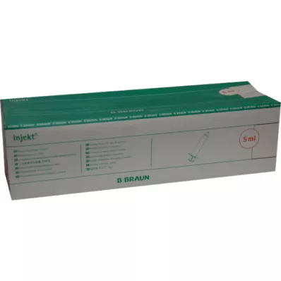 INJEKT Siringa Solo 5 ml Luer eccentrica PVC-libera, 100X5 ml