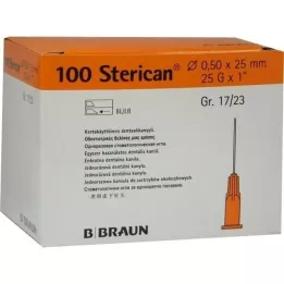 STERICAN Bomboletta dentale Luer 0,5x25 mm, 100 pz