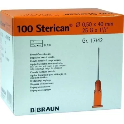 STERICAN Bomboletta dentale Luer 0,5x40 mm, 100 pz STERICAN Bomboletta dentale Luer 0,5x40 mm, 100 pz