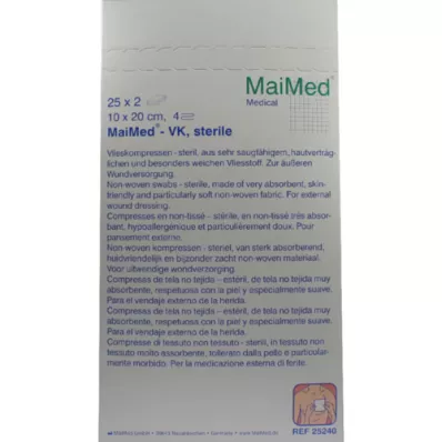 VLIESKOMPRESSEN 10x20 cm sterile, 25X2 pz