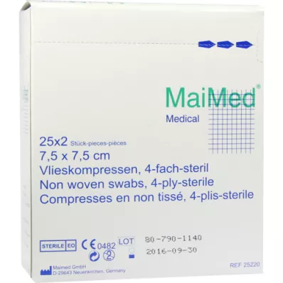 VLIESKOMPRESSEN 7,5x7,5 cm sterile, 25X2 pz VLIESKOMPRESSEN 7,5x7,5 cm sterile, 25X2 pz