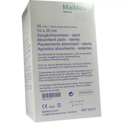 SAUGKOMPRESSEN sterile 10x20 cm, 30X1 pz SAUGKOMPRESSEN sterile 10x20 cm, 30X1 pz