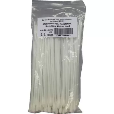 WATTESTÄBCHEN Testina plastica piccola 15 cm, 100 pezzi WATTESTÄBCHEN Testina plastica piccola 15 cm, 100 pezzi