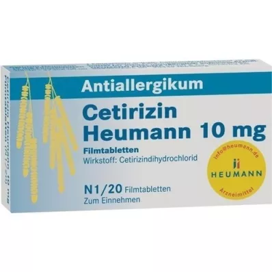 CETIRIZIN Heumann 10 mg compresse rivestite con film, 20 pz CETIRIZIN Heumann 10 mg compresse rivestite con film, 20 pz