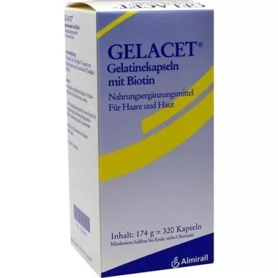 GELACET Capsule di gelatina con biotina, 320 pezzi