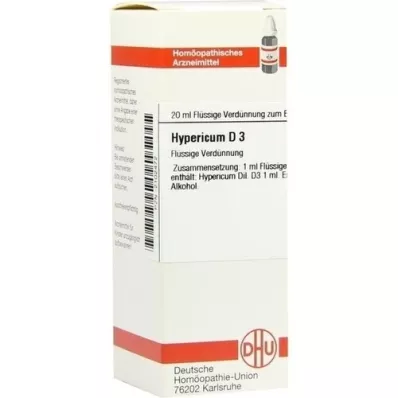 HYPERICUM Diluizione D 3, 20 ml HYPERICUM Diluizione D 3, 20 ml