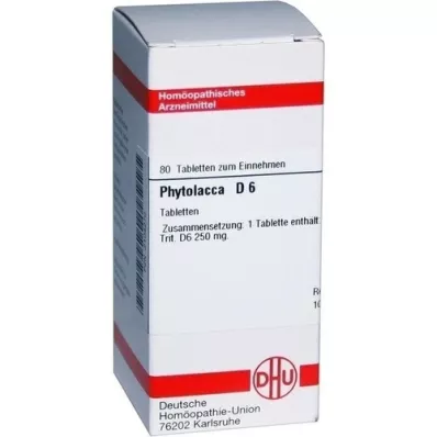 PHYTOLACCA D 6 compresse, 80 pz