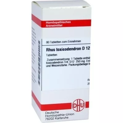 RHUS TOXICODENDRON D 12 compresse, 80 pz RHUS TOXICODENDRON D 12 compresse, 80 pz