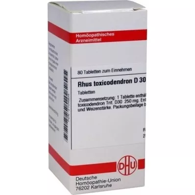 RHUS TOXICODENDRON D 30 compresse, 80 pz RHUS TOXICODENDRON D 30 compresse, 80 pz