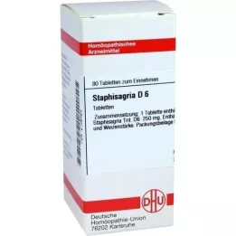 STAPHISAGRIA D 6 compresse, 80 pz