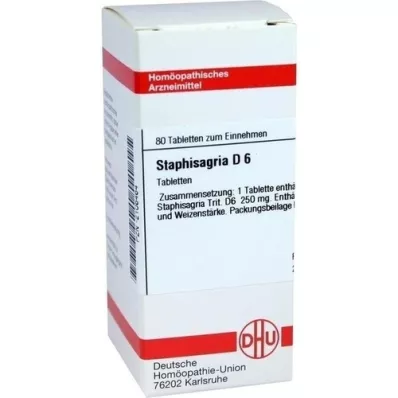 STAPHISAGRIA D 6 compresse, 80 pz