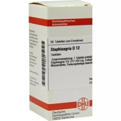STAPHISAGRIA D 12 compresse, 80 pz