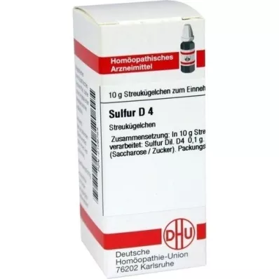 SULFUR D 4 globuli, 10 g SULFUR D 4 globuli, 10 g