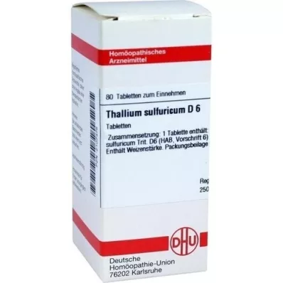 THALLIUM SULFURICUM D 6 compresse, 80 pz THALLIUM SULFURICUM D 6 compresse, 80 pz
