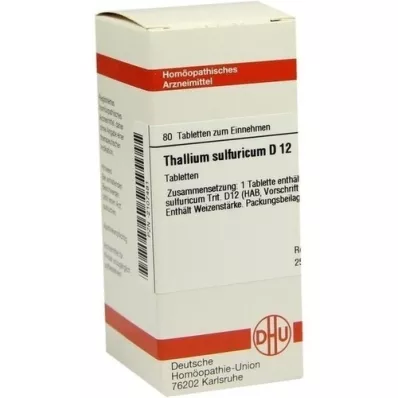 THALLIUM SULFURICUM D 12 compresse, 80 pz THALLIUM SULFURICUM D 12 compresse, 80 pz