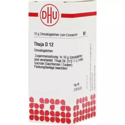 THUJA D 12 globuli, 10 g THUJA D 12 globuli, 10 g