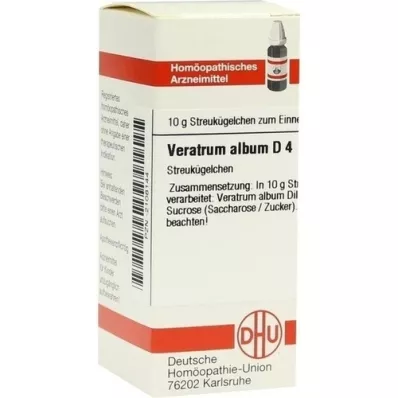 VERATRUM ALBUM D 4 globuli, 10 g VERATRUM ALBUM D 4 globuli, 10 g
