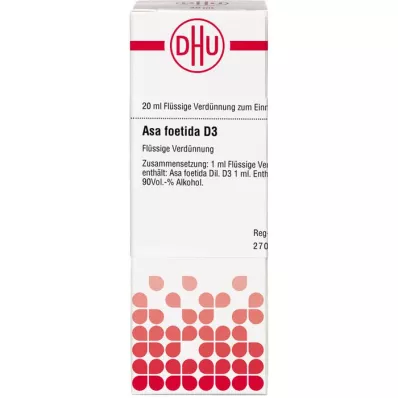 ASA FOETIDA Diluizione D 3, 20 ml ASA FOETIDA Diluizione D 3, 20 ml