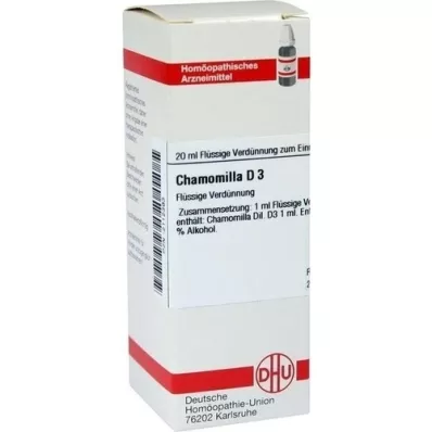 CHAMOMILLA Diluizione D 3, 20 ml CHAMOMILLA Diluizione D 3, 20 ml