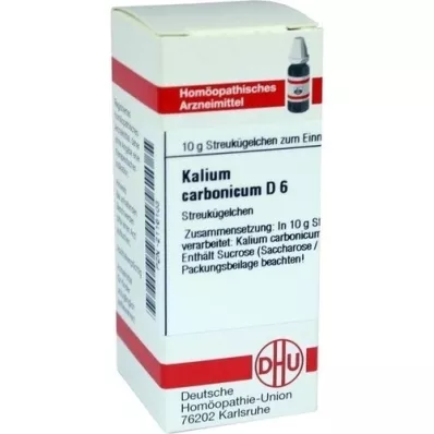 KALIUM CARBONICUM D 6 globuli, 10 g
